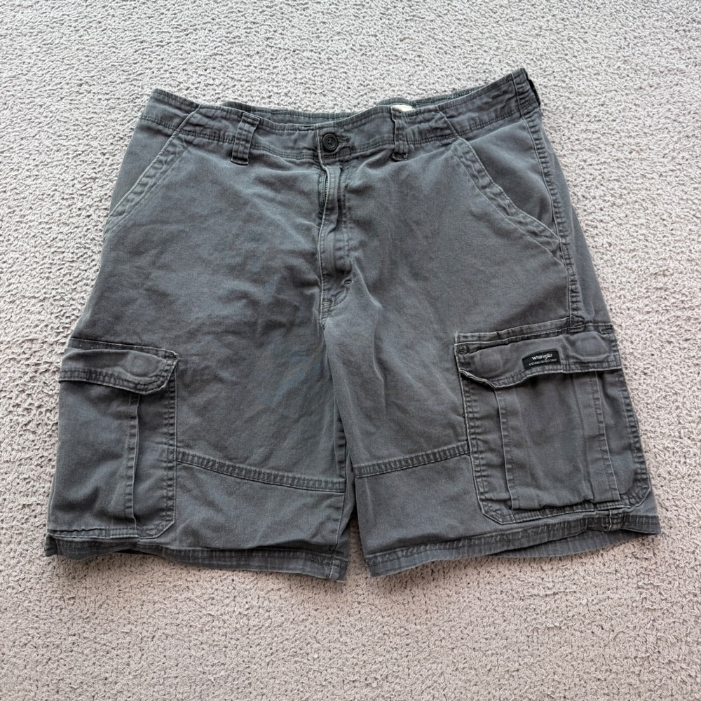 Wrangler Mens Relaxed Fit Cargo Shorts Gray 60AAWAH Size 36
